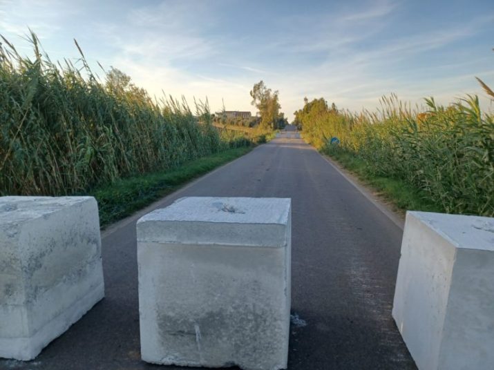 Il ponte chiuso sulla Litoranea