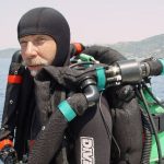 Il tecnico di archeologia subacquea Mario Mazzoli
